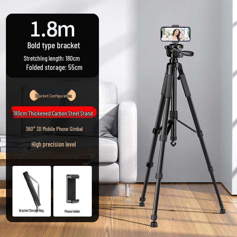 2025 Professionellt Bärbart Multifunktionellt Stativ för Mobiltelefonfotografering
