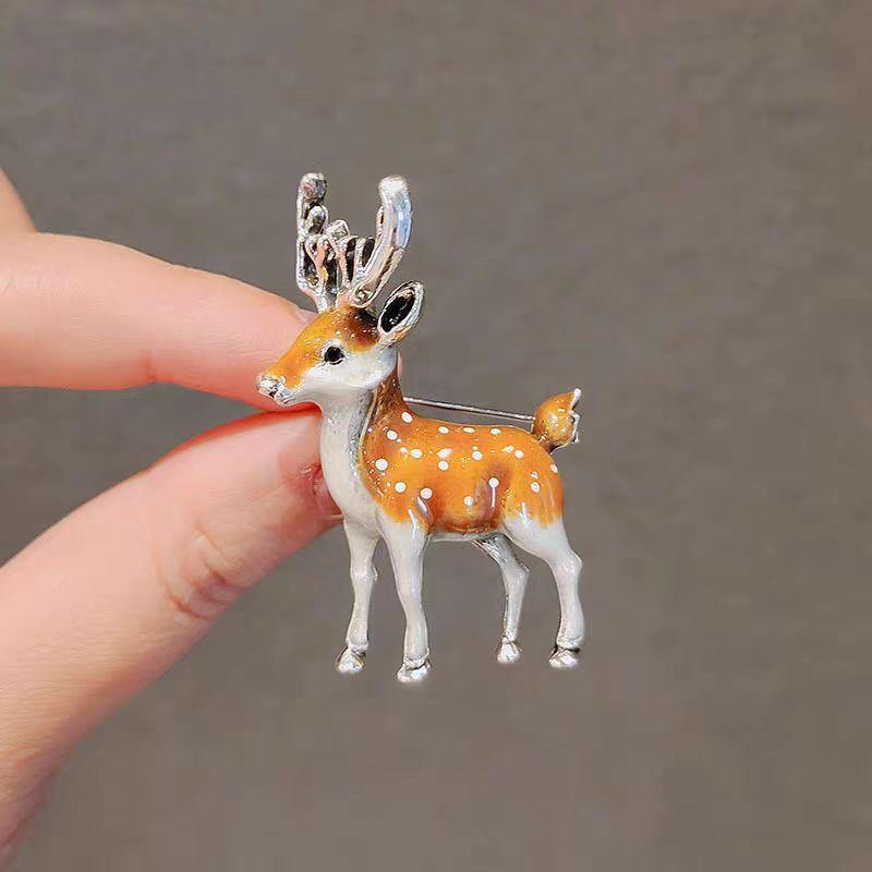 Broche Elk Mignon Texturée Mode Trois Dimensions Accessoires