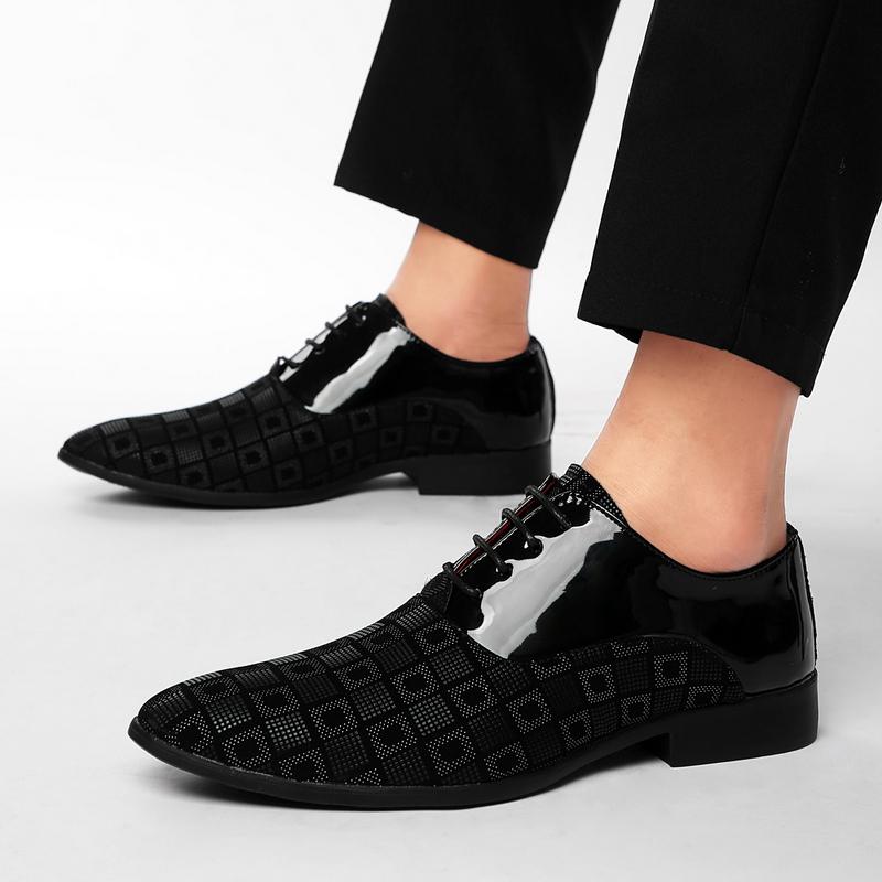 Fashion Black Mens Dress Shoes Style Luxury Formal Shoes For Men Oxfords Shoes Designer Casual Business Leather Shoes Men Zapatos Hombre
