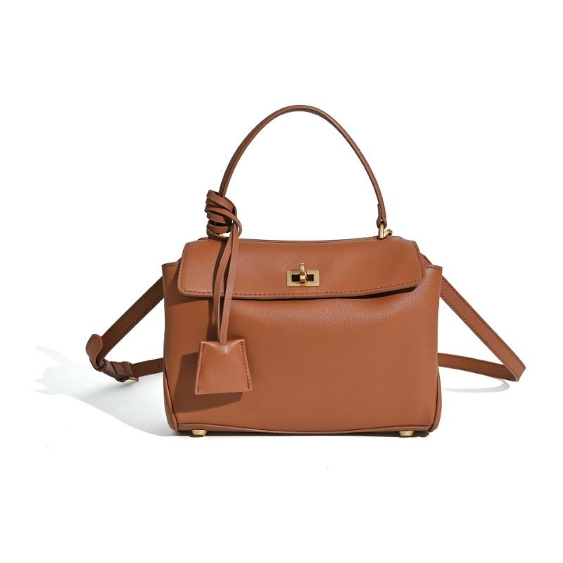 New Leather Tote Bag Women's Large-capacity Shoulder Messenger Bag Commuter Underarm Bag Versatile Light Luxury High-end Bag