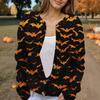 Women's Fashion Printed Long Sleeve Knitted Cardigan Button Down Jacket