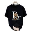 Tricou Nou Primăvară_Vară cu Mânecă Scurtă Urs Ursuleț Modă Pură Casual Instagram Tricou de Bază