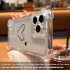 Hand Drawn Line Heart-shaped Transparent Phone Case Suitable for iPhone17,16,15,14,13,12,11Pro/Max/Plus Anti Drop and Shockproof