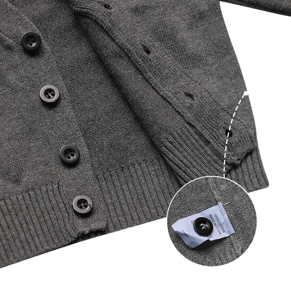 KISBINI Knit Cardigan Solid Long Cotton Simple Outerwear for Girls and and Size 100 Boys' Sweater, V-Neck, Color, Sleeve, Coat, Open-Front, Boys,