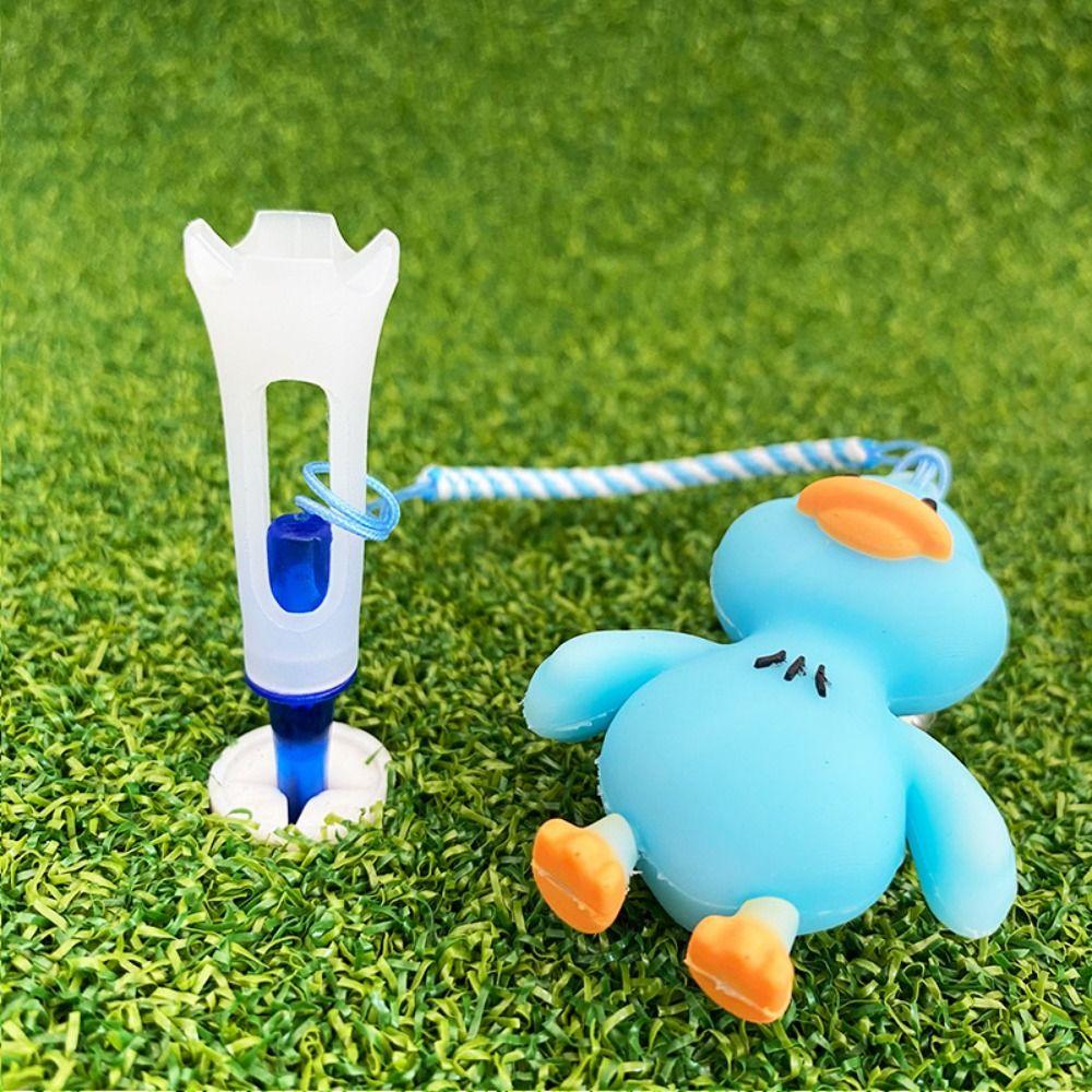Plastic Cartoon Golf Rubber Tee Recyclable Golf Novelty Shape Tee Golf Practice Tools