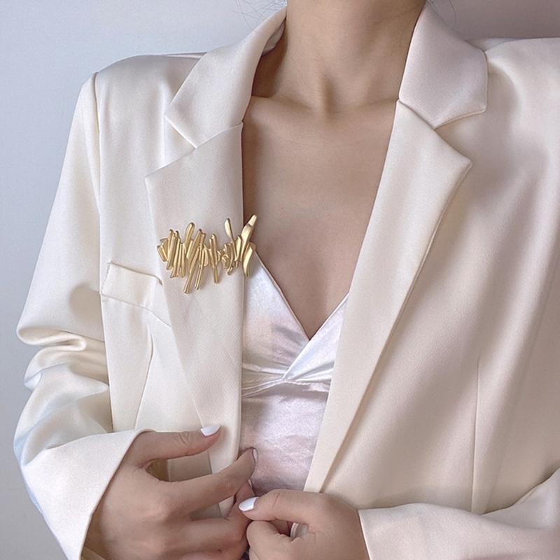 Geometric Metal Brooches Irregular Metal Brooches Geometric Metal Pin Irregular Metal Pins Alloy Material for Woman Girl