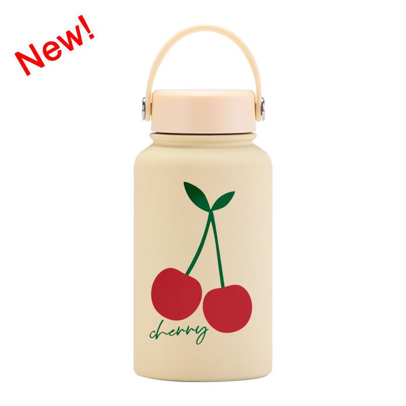 650Ml Thermos Cup Wide Mouth Portable Vacuum Children'S Student Sports Kettle Outdoor Printing Water Cup