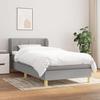 Maison Exclusive - Slatted Bed Base with Mattress Light Grey 90x200 Cm Fabric