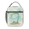 Sac à lunch isotherme Design Grenouille Mignonne sous Feuille Pluie pour Enfants École Glacière Boîte Thermique Alimentaire Sac fourre-tout Boîtes à lunch portables Contenant
