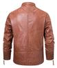 Leather Biker Cowhide Fashionable Outerwear for and Thick [FLAVOR] Jacket, Jacket, Leather, Men's Coat, Spring, Autumn, Winter, Windproof,