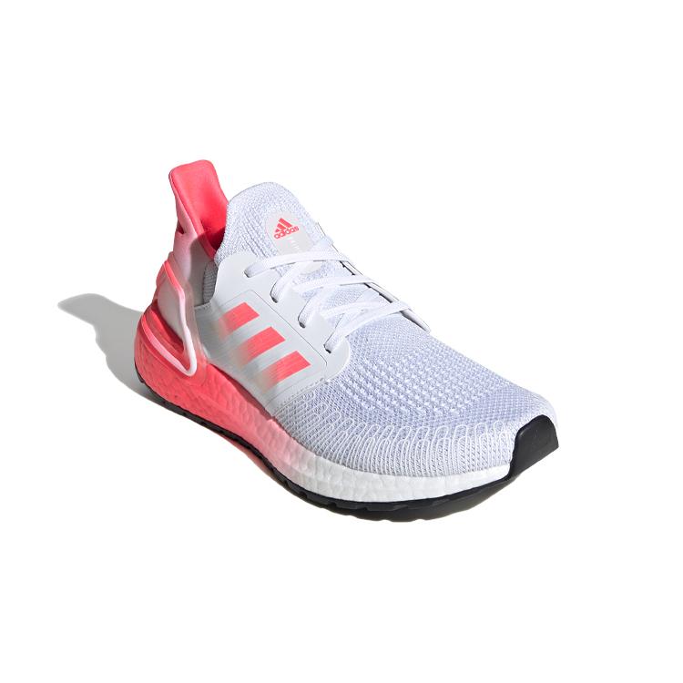 Adidas ULT Ultraboost 20 J Slip Resistant And Breathable Low top Kids' Running Shoes White Pink Gradient Teenagers FX0456
