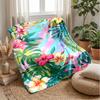 Tropical Flower Paradise Theme blanket Lightweight Warm Flannel Blanket Decorative Throw Blanket for Home Decoration