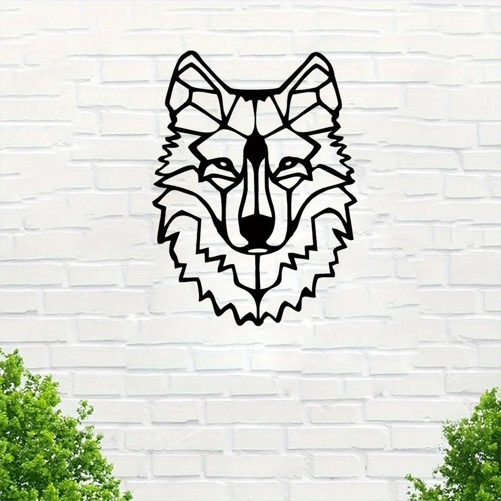 Decoração com Tema de Lobo Decorações de Arte de Parede, Sala de Estar Escritório Sala de Jantar Hall Decoração de Parede Decoração de Parede Metal Pendurado na Parede