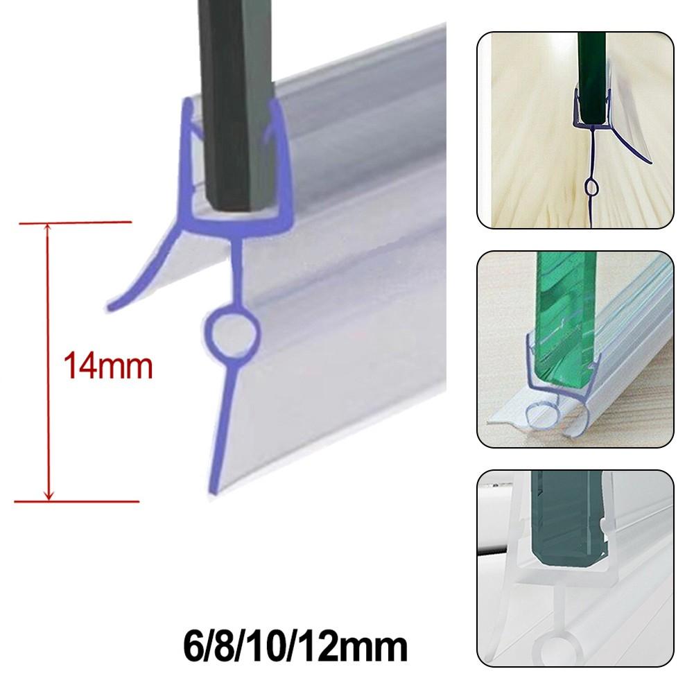 Sello de Ducha de 50 cm 6/8/10/12 mm Para Puerta de Cristal de Baño Tira de Goma Tira Selladora