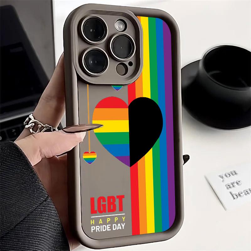 LGBT Rainbow Pride Flag Lesbians Soft TPU Case For iPhone 16 15 11 13 14 12 Pro Max 15 Plus Mini Case 16Pro Silicone Phone Cover