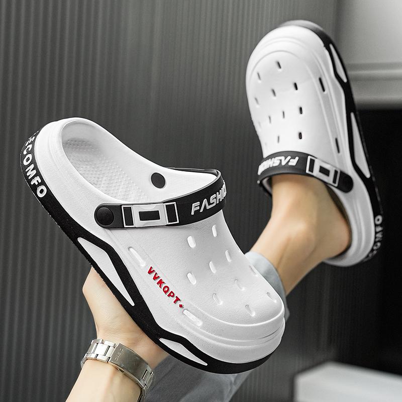 Men's Summer Clogs - Lightweight EVA Beach Sandals, Anti-Slip Breathable Shoes for Garden/Pool/Indoor