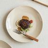 Simple And Practical Ceramic Large Plate Tableware Solid Color Round Household Dish Plate High-End Japanese Restaurant Steak Pasta Plate