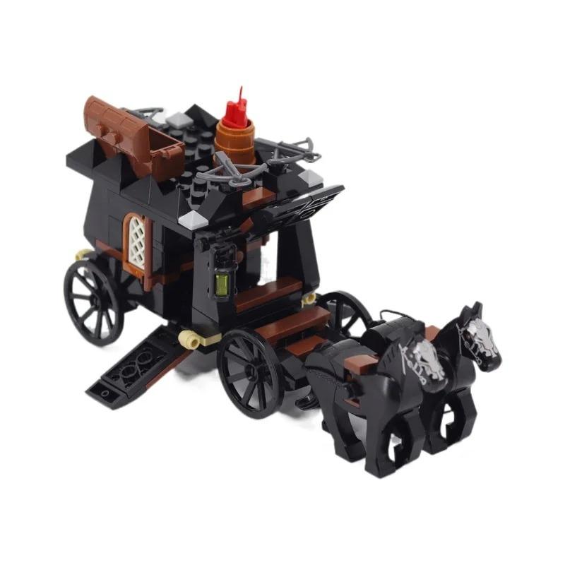 City Creativity DIY Medieval Military Knight Carriage Chariot MOC Model Building Blocks Bricks Educational Children's Toys Gift