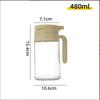ZHI SHI Auto Open/Close Glass Oil Dispenser Bottle