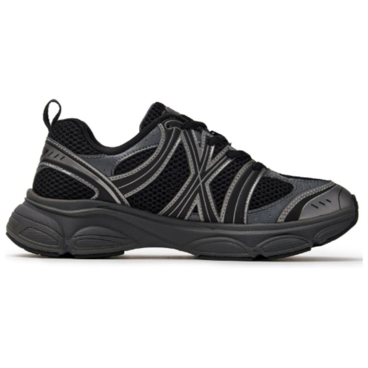 New MLB Chunky Runner Ace Runner Abrasion Resistant Low Top Running Shoes Unisex Black 3ARNAC24N-50BKS