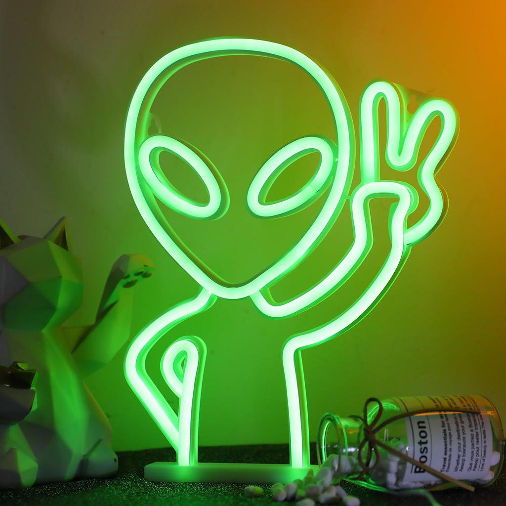 ENUOLI Neon Neon Neon Wall Birthday Game USB or Battery Powered Sign, Light, Tube, Alien, Mount, Gift, Bar, Room,