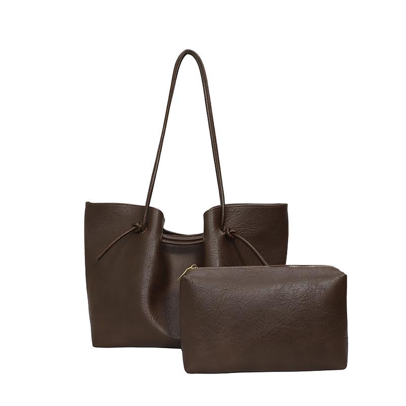 

Korean Large Capacity Tote Bag - Women s 2025 Autumn/Winter Fashion Underarm Shoulder Bag кофейный