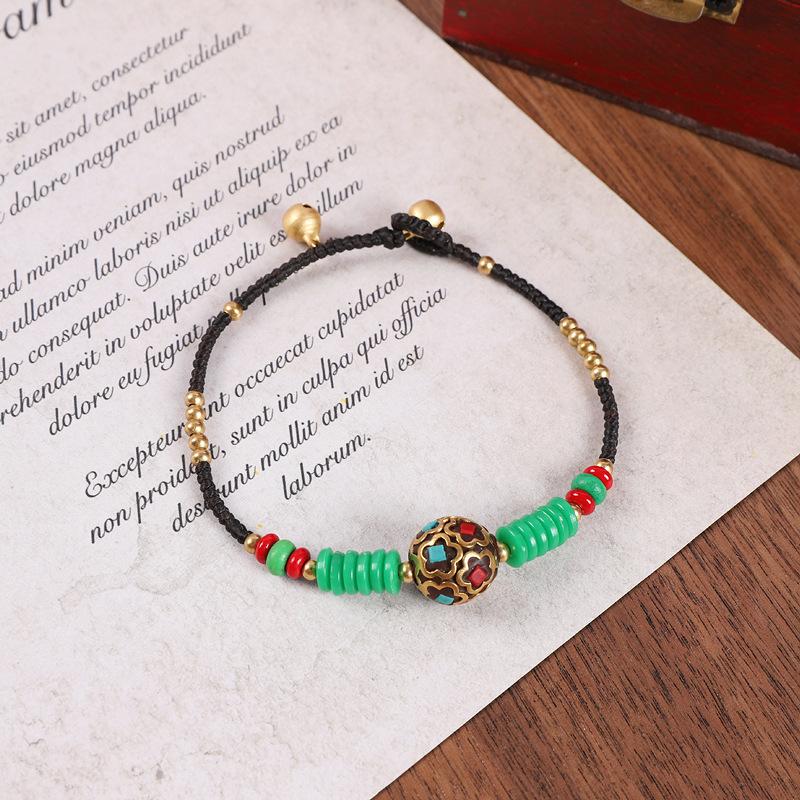 Original design Nepal Tibetan braided bracelet retro personalized bell hand rope Xizang bracelet women