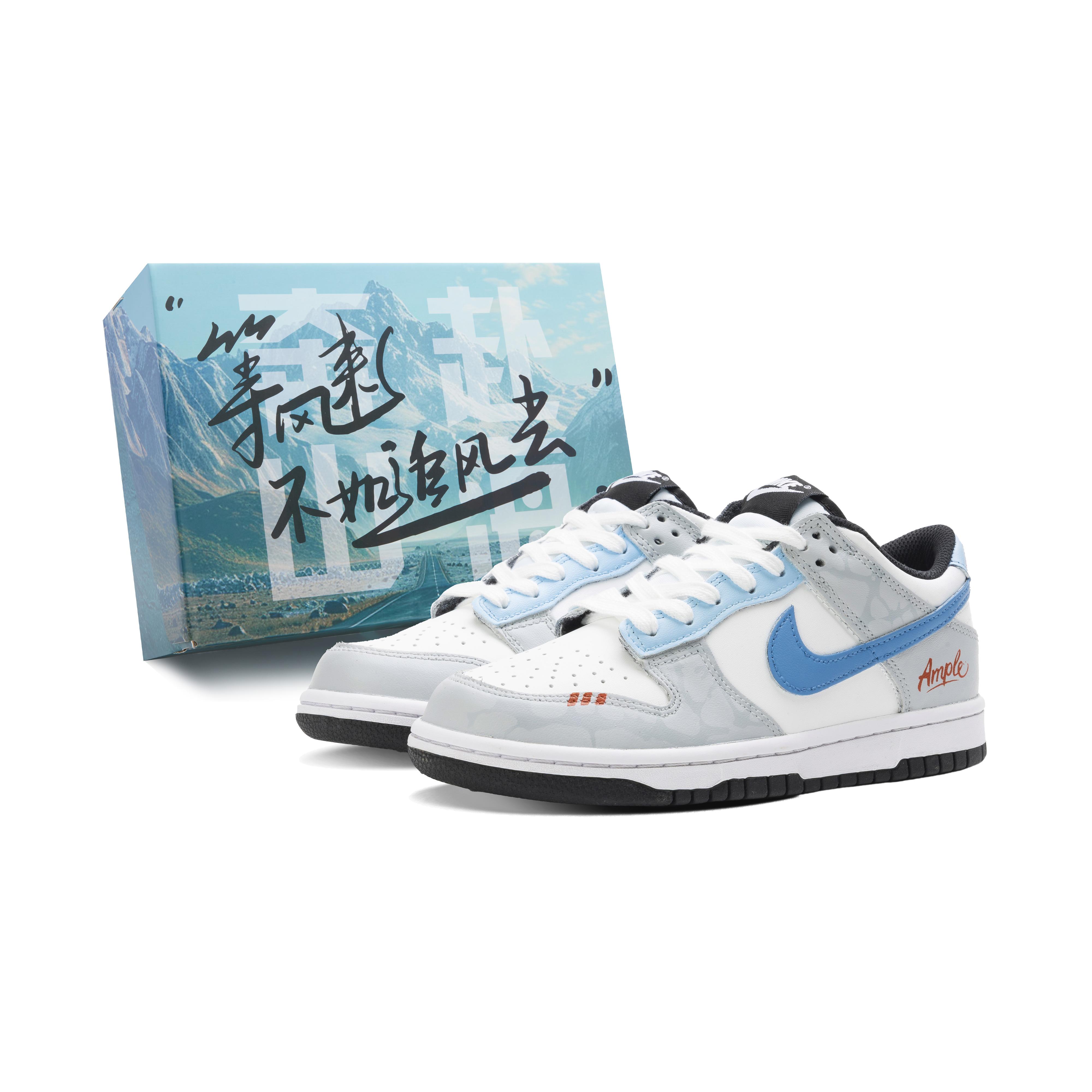 

Nike Dunk Skateboard Shoes Women s Low top Blue/Gray CW1590-100(Team44-) 35.5