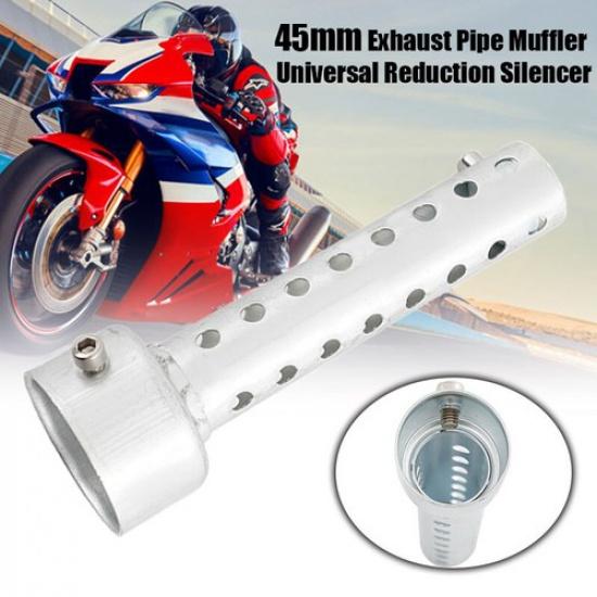 Universal Motorcycle Exhaust Can DB Killer Silencer Muffler Baffle Silver 45mm