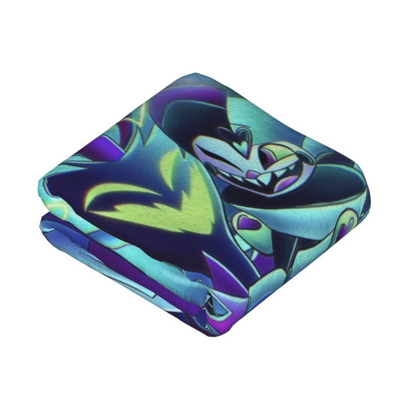 Custom Helluva Boss Black Humor Animated Musical Film Blanket Warm Fleece Soft Flannel Throw Blankets for Bedding Outdoor Autumn
