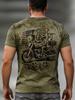 Men's Route 66 Motorcycle T-Shirt - Full-Body Vintage Cowboy & Print, Plus Size Oversized Short Sleeve Crew Neck Casual Summer Top, Retro Design