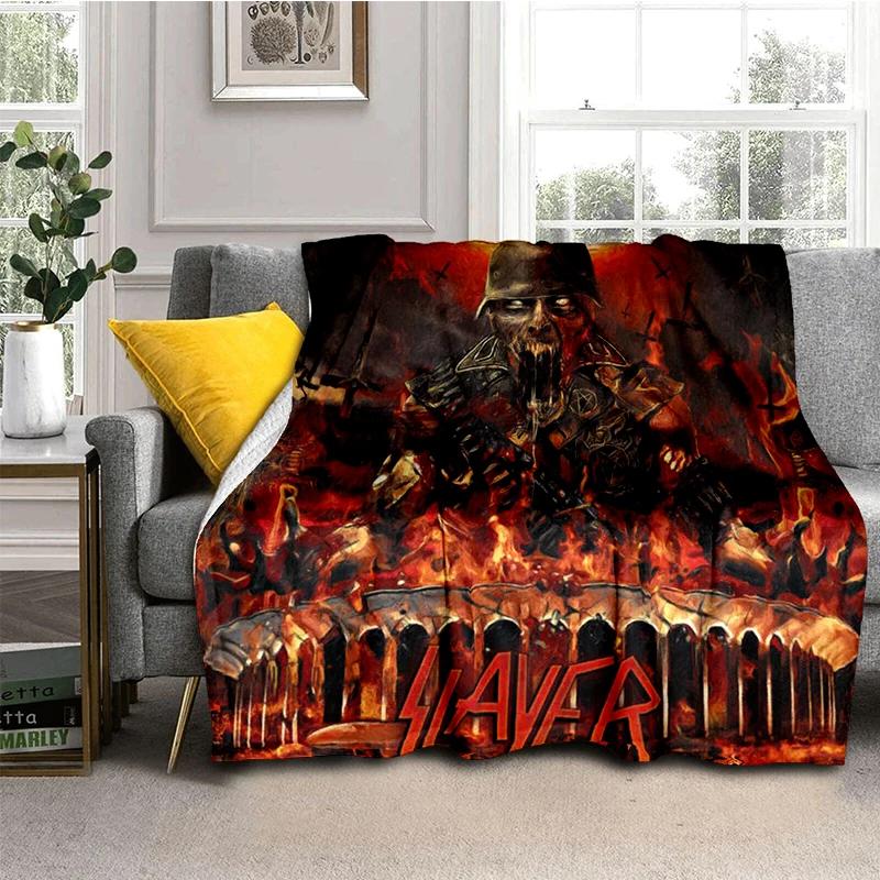 29 Style Slayer Heavy Metal Rcck Band Sign Blanket,Soft Throw Blanket for Home Bedroom Bed Sofa Travel Cover Kid Gift