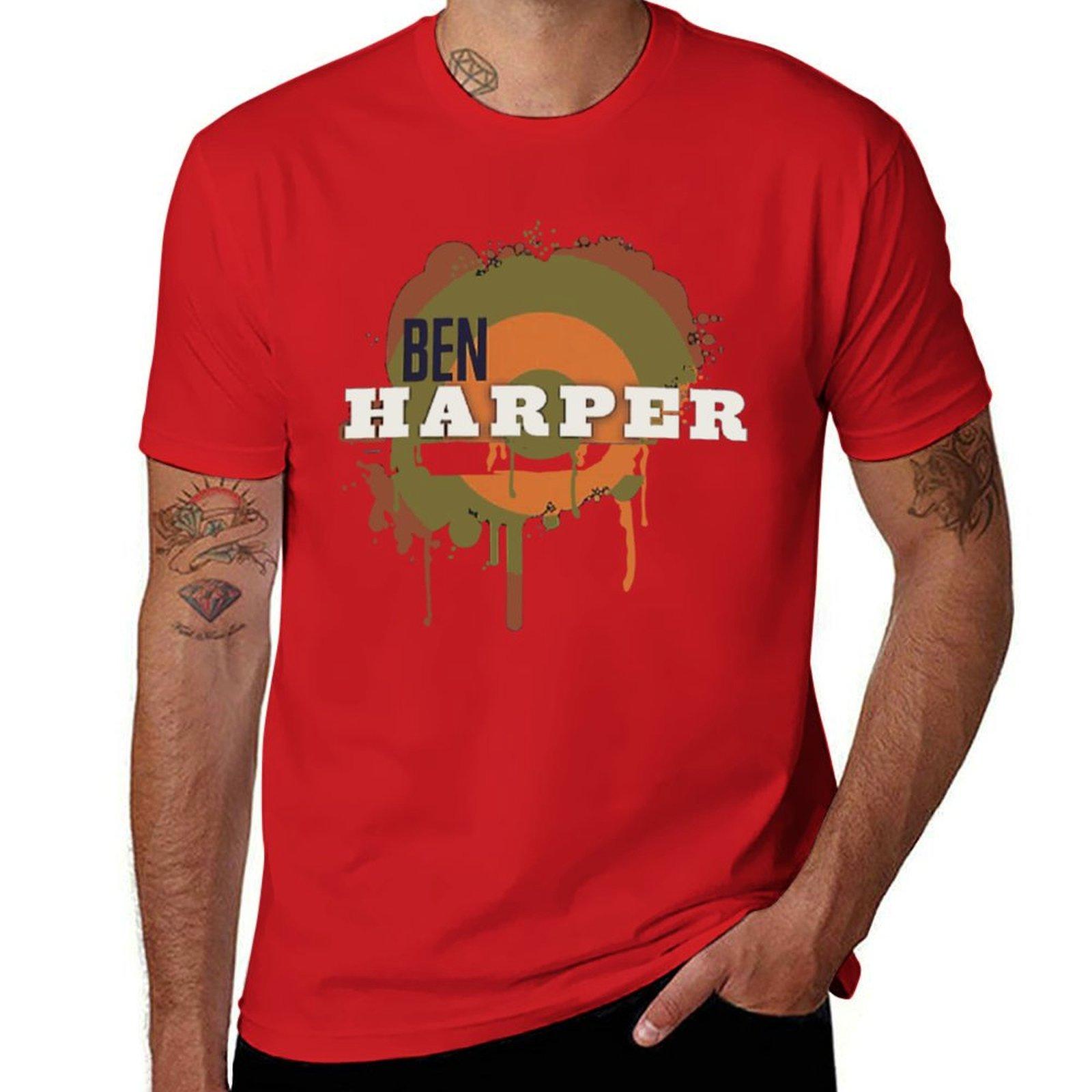 GUOYAN TOP Ben Harper T-Shirt shirts voor een jongen gepersonaliseerde customs ontwerp je eigen Korte mouw shirt heren 4XL