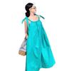 Summer Green Slimming Tie-Up Slip Dress for Women - Seaside Vacation