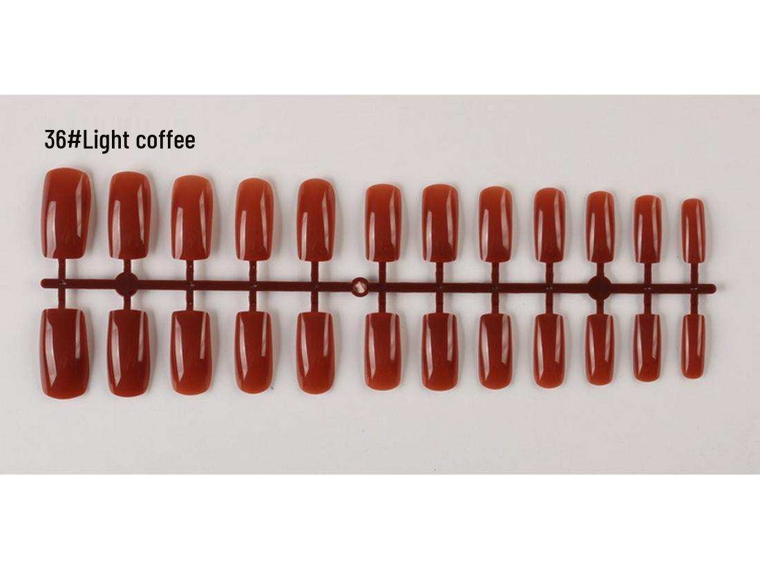 

Rectangle Solid Color False Nails - Full Cover, 40 Shades, 24 Pieces per Strip