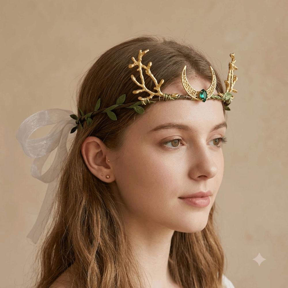 Diadem Elf Tiara Flower Vine Fairy Headpiece Festival Elven Crown Gothic Style