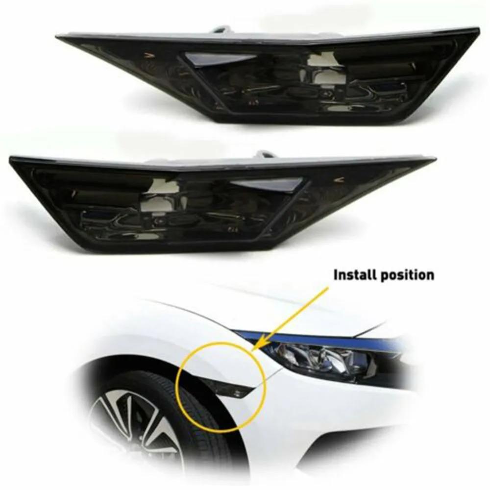 2 buc Lampă Semnalizare Auto pentru Honda Civic IP68 Impermeabilă Lumină de Poziție Modificată Neagră cu Bec LED