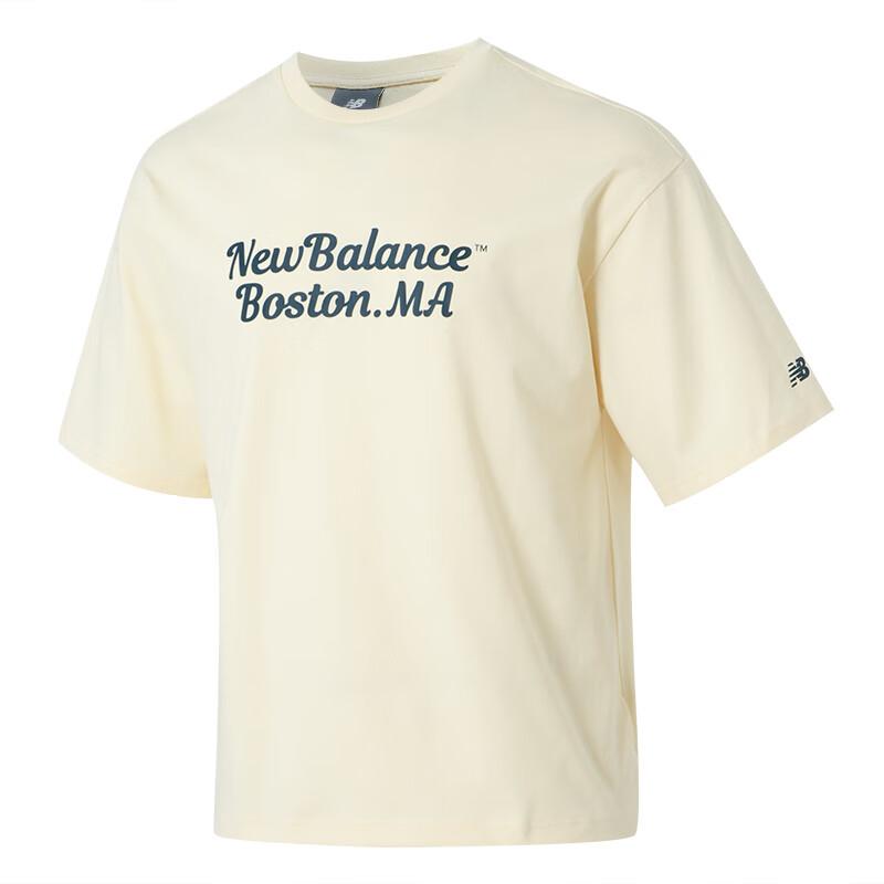New Balance T Shirt Men s Beige Yellow AMT51320-CAU L