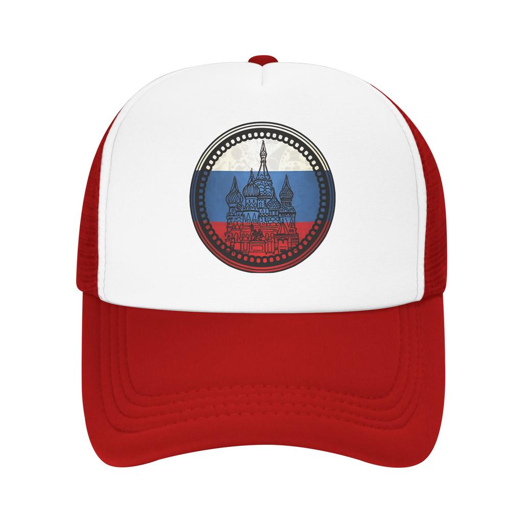 Basil Cathedral In Moscow Russia  Sun Hats  Casual Couple Women Mesh Hip Hop Hats Breathable Print Kpop Rock Baseball Cap