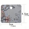 100pcs Chic Floral Earring Display Cards - Durable Patterned Paper, Elegant Showcase Solution for Jewelry