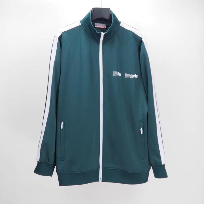 Wholesale cross-border trendy brand palm angel basic black and white striped stand-up collar jacket for men and women loose sports coat