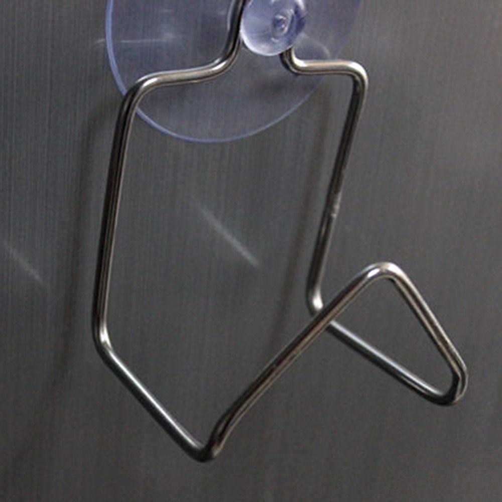 Storage Organizer Stainless Steel Drain Rack With Suction Cup Portable Sponge Sink Rack Resuable Silver Sponge Holder Bathroom