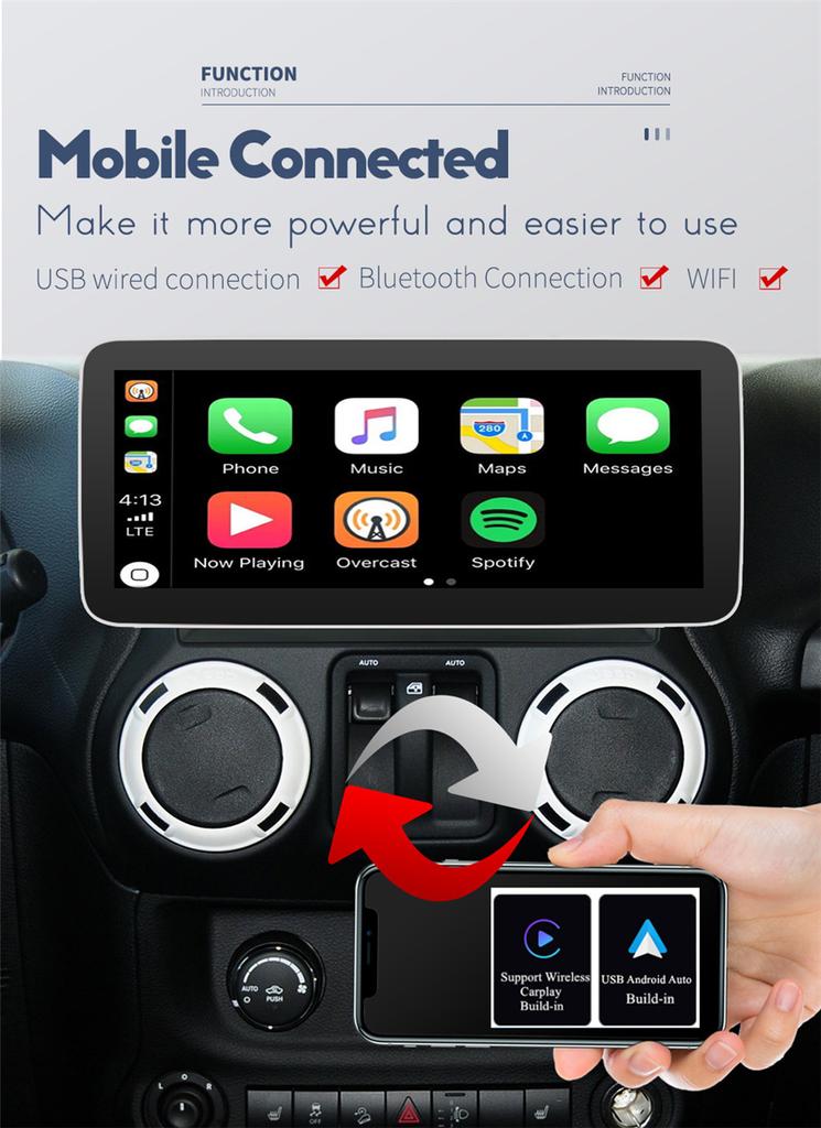 Car Stereo Radio Support Wireless Carplay USB RAM 2GB ROM 32GB for Chrysler