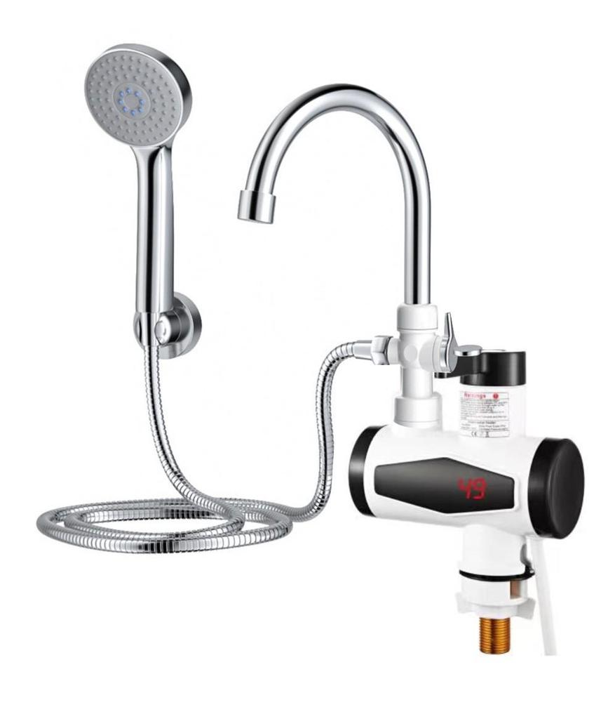 Natychmiastowy Elektryczny Kran Bojler z Cyfrowym Wyświetlaczem do Pryszniców Gorącej i Zimnej Wody