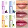 1/2PCS Color Changing Lip Oil, Lemon/Apple/Blueberry/Grape Flavor, Moisturizing And Nourishing, Brig