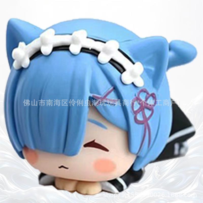 Q Version Cat Ear Sleeping Pose Anime Maid Figure Blind Box