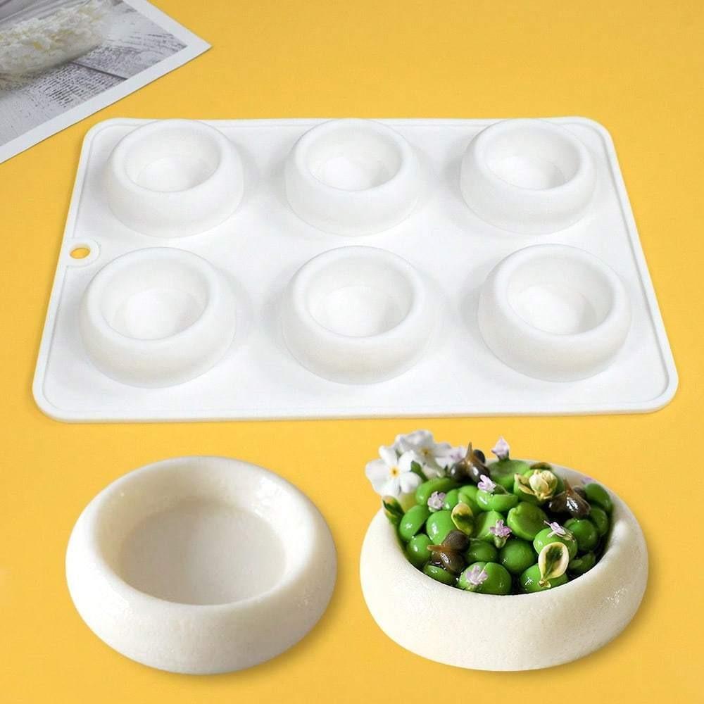 Silicone Pudding Cup Mold Chocolate Mousse and Cake Decorating Tools Bakeware Dish Muffin Pan Non-Stick Baking Supplies