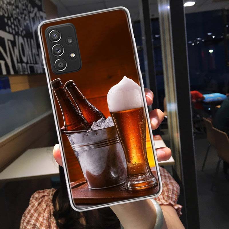 A Fresh Cold Beer Phone Case For Samsung A15 A25 A35 A55 Galaxy A12 A22 A32 A52S A72 A05S A02S A42 J6 J4 A6 A7 A8 A90 A80 J8 A9