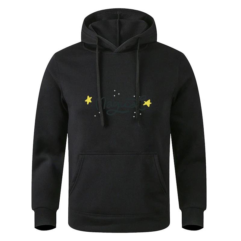 Long Sleeve Autumn Teens Black Gray Hooded Sweatshirt Hoodie Sportswear