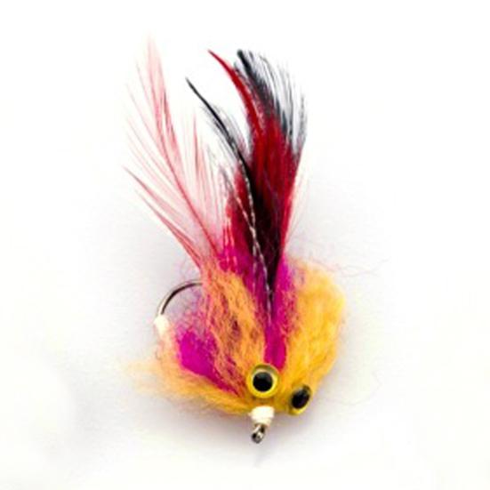 6,5cm/0,6G Fly Fishing Lure High Carbon Steel Sharp Hook Ρεαλιστική τρίχα ελαφιού Πολύχρωμο πουλί τεχνητό δόλωμα ψαρέματος Προμήθειες για υπαίθριο ψάρεμα